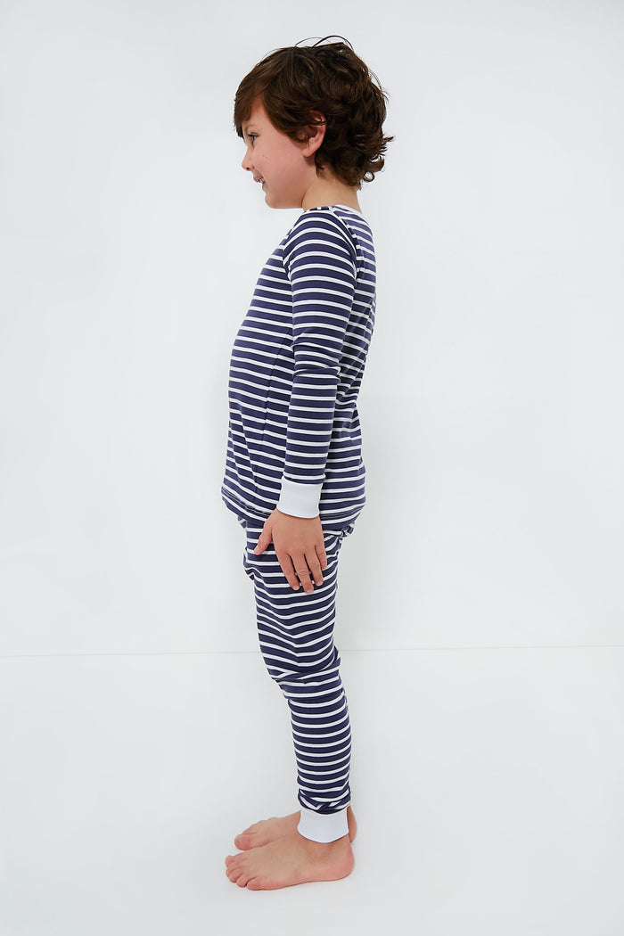 Navy Stripe Pajama Set