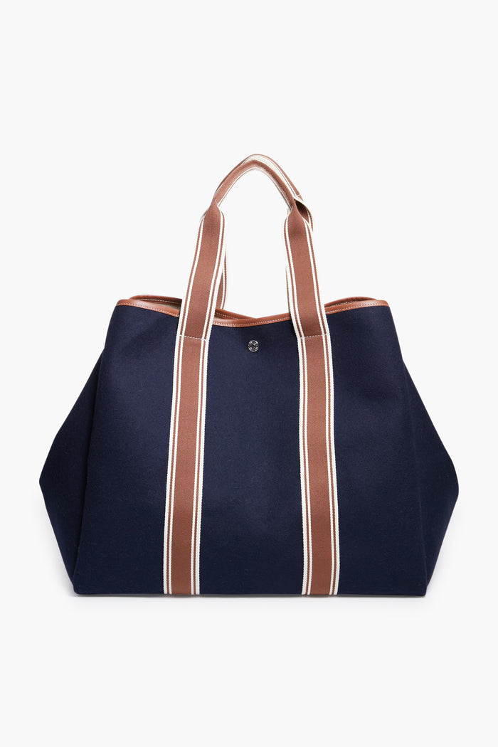 Navy Traversee L Flannel Cruise Tote