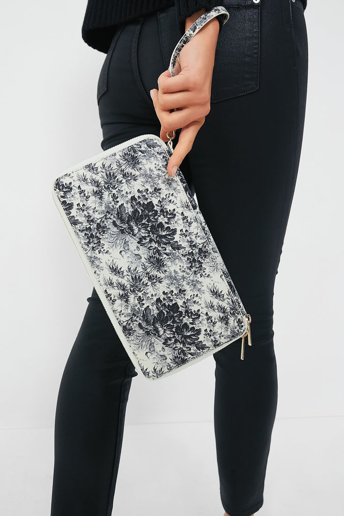 Noir Cypress Toile Travel Wallet