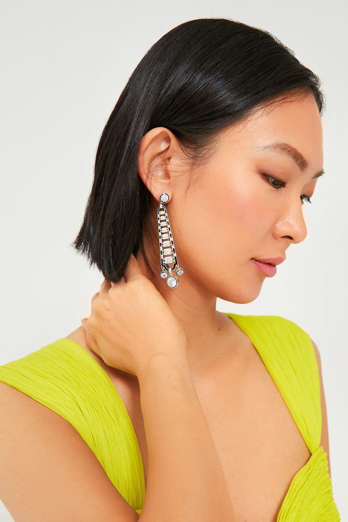 Noir Enamel Embellished Drops
