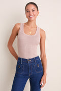 Oat Shelby Rib Knit Tank
