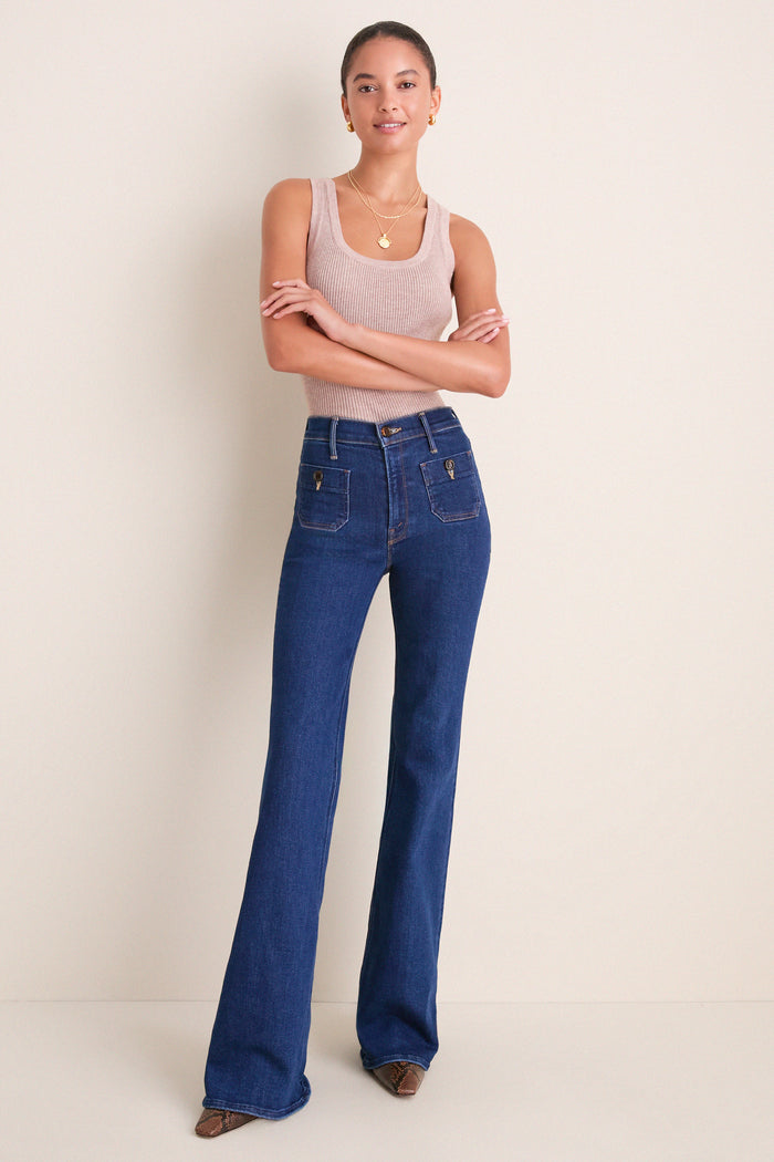 Oat Shelby Rib Knit Tank