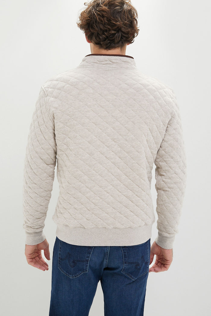 Oatmeal Melange Epic Quilted Fleece Pullover