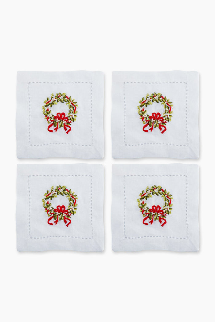 Pearl Wreath Cocktail Napkins