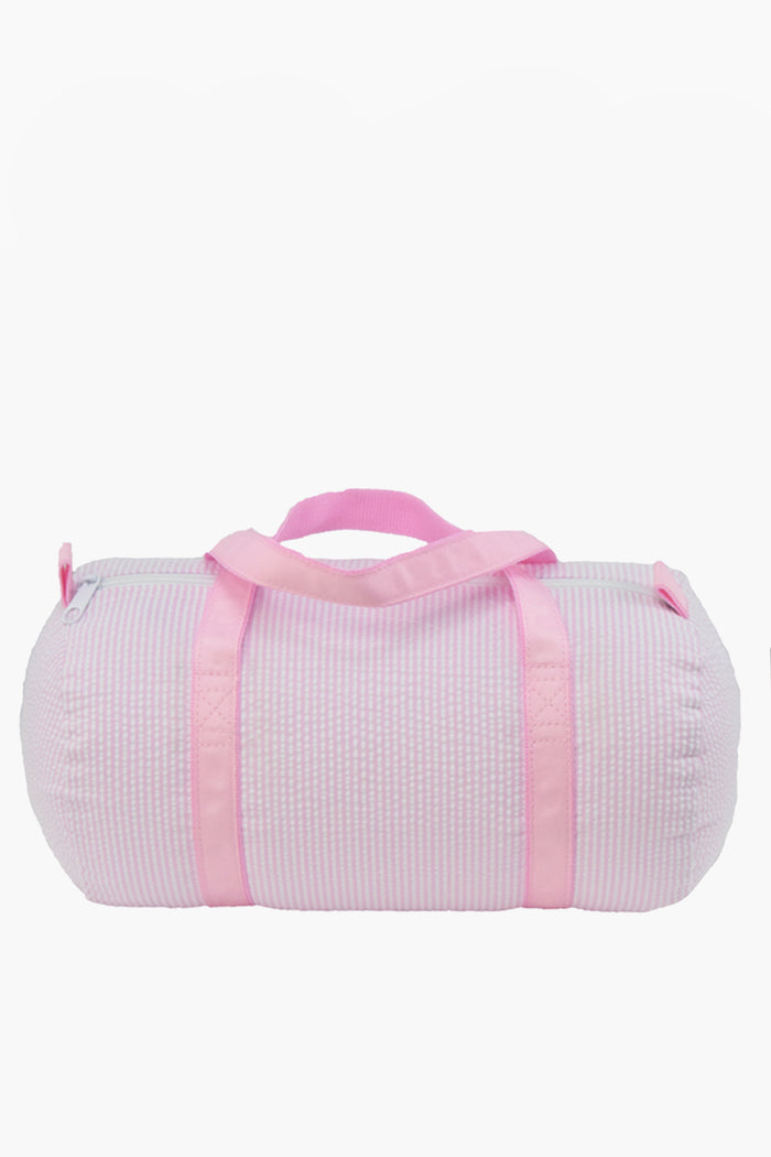 Pink Seersucker Baby Duffel