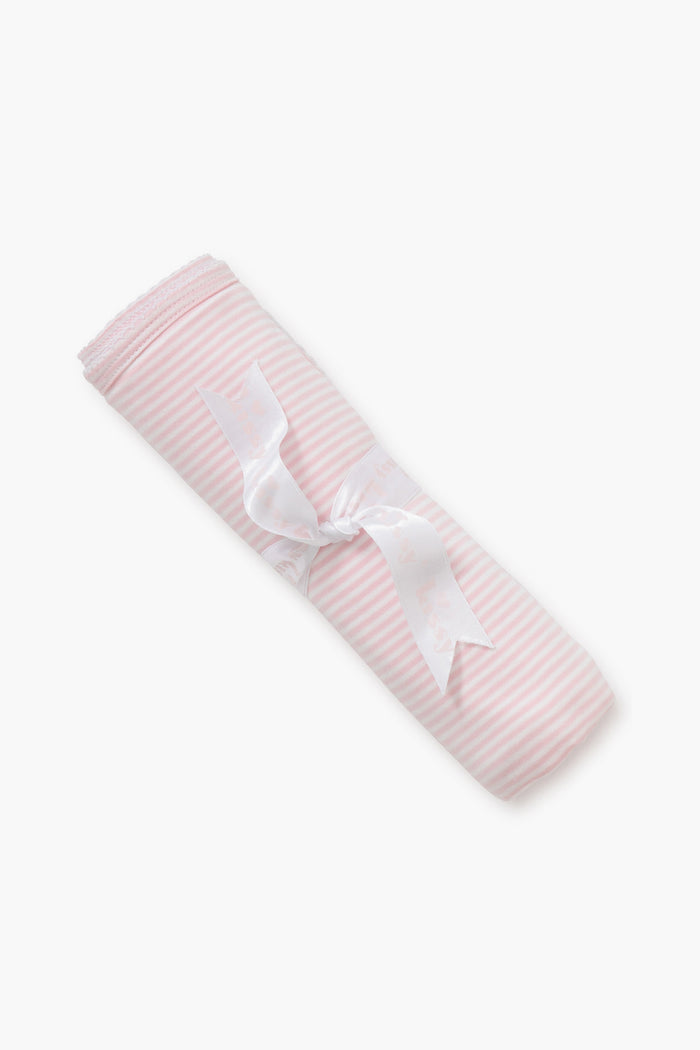 Pink Stripe Classic Rib Blanket
