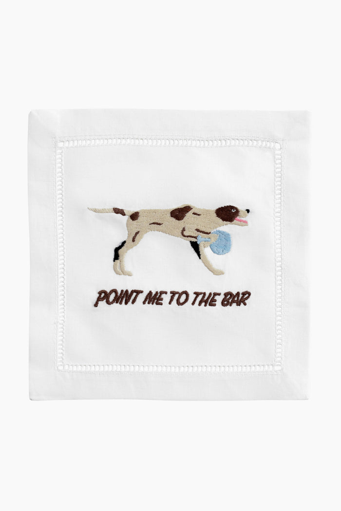 Point Me To The Bar Cocktail Napkins (Set of 4)