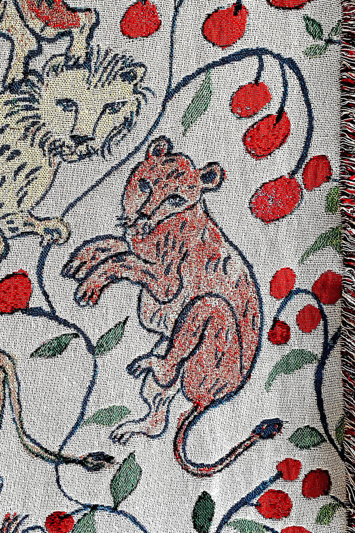 Pomegranate Lions Blanket