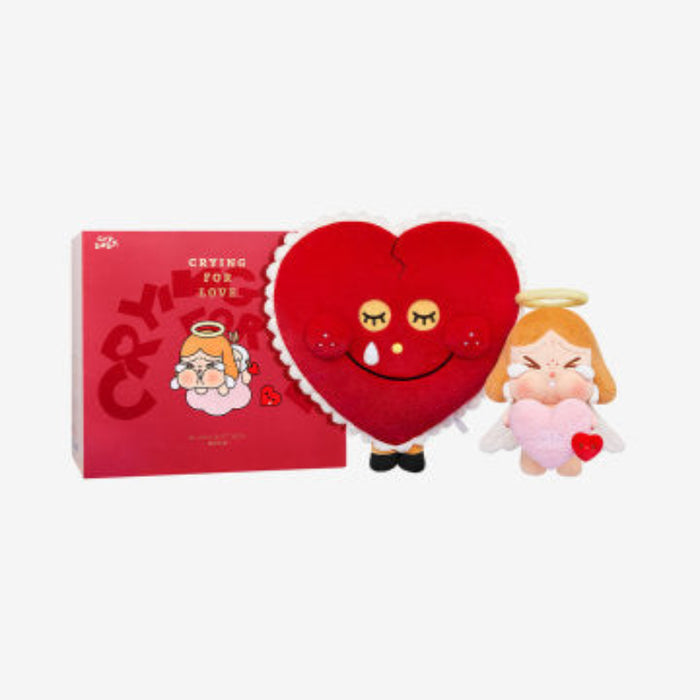 Pop Mart Crybaby Heartbreak Mask — red heart-shaped plush, 50x50cm