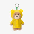 Pop Mart Ted2 Teddy plush pendant — yellow raincoat design, 15cm blind box collectible background