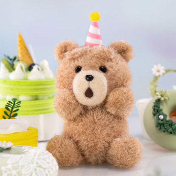 Pop Mart Ted2 Teddy plush pendant — party hat design, blind box, ages 12+