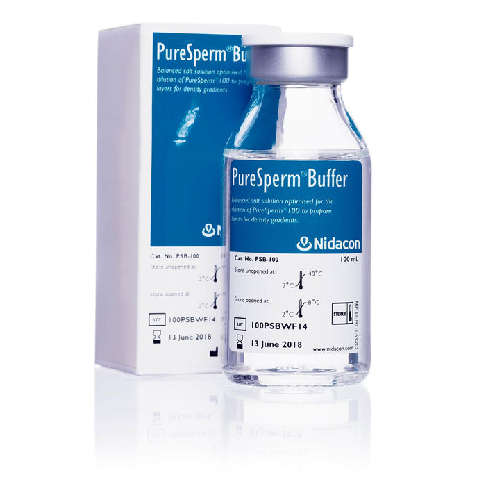 Nidacon PureSperm Buffer maximizes sperm survival during density gradient centrifugation.