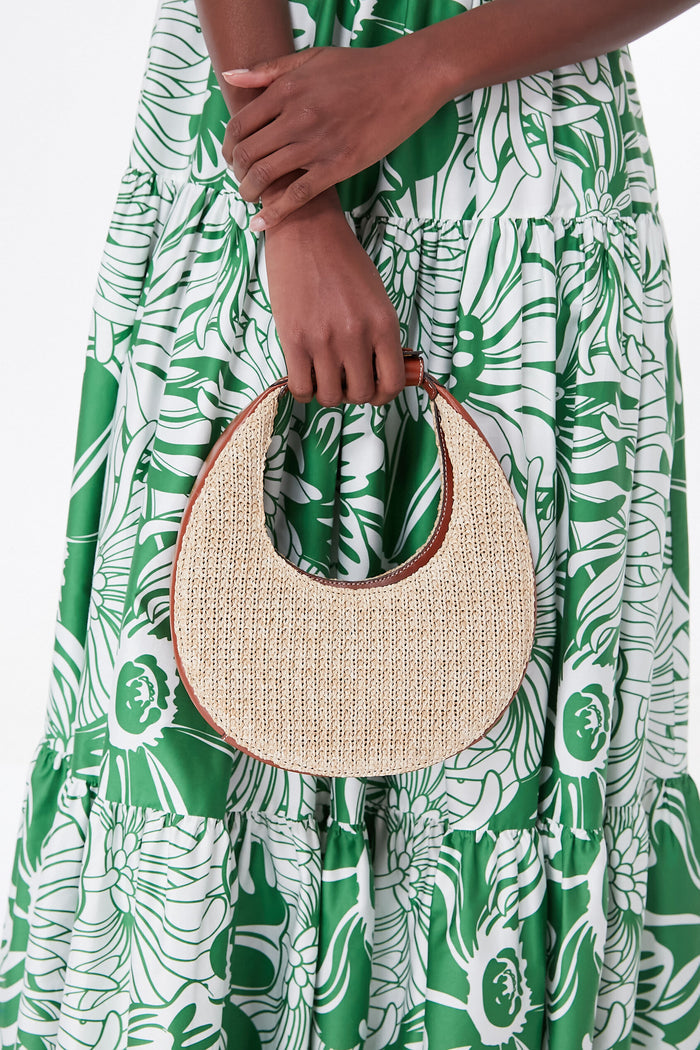 Raffia Mini Moon Bag