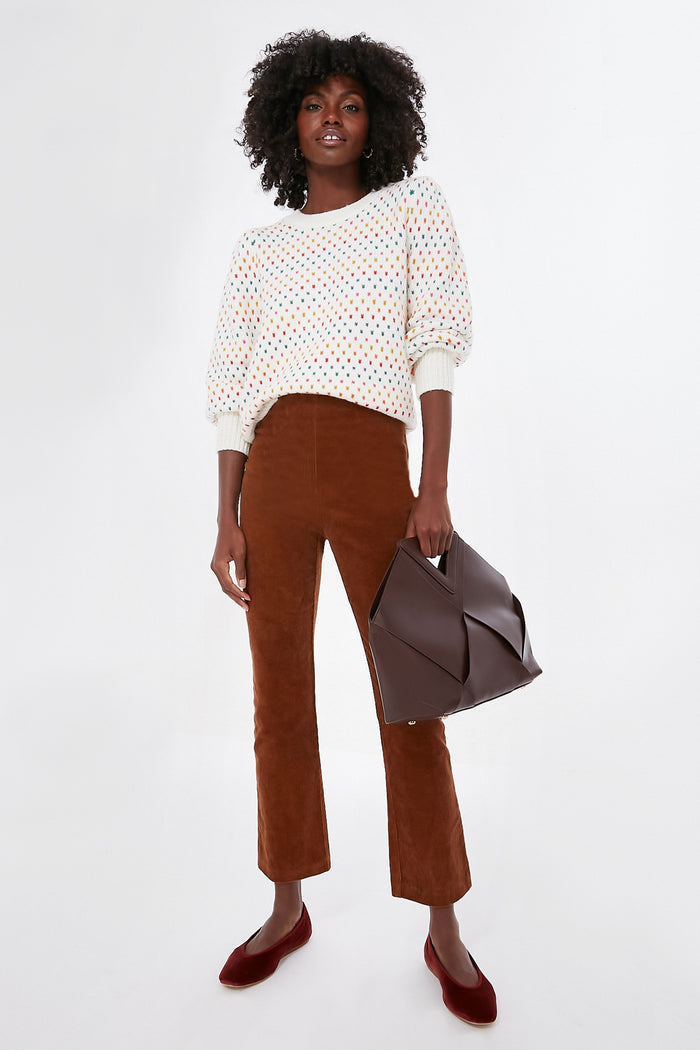 Rainbow Puff Sleeve Crewneck
