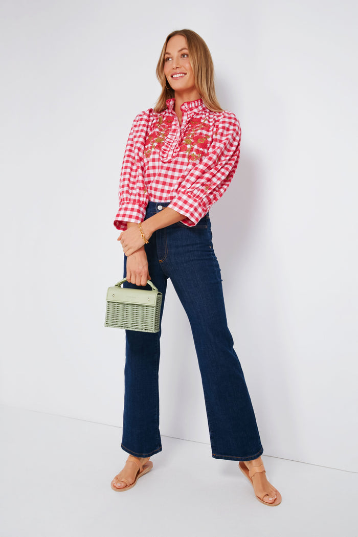 Red Polly Blouse