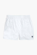 A pair of soft Pima cotton Royal Highnies men's boxer shorts, featuring an elastic waistband and a small crown logo above the letters RML on the lower left leg.