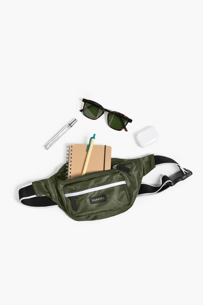 Safari Green Fold Up Belt Bag