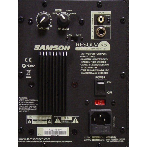 Samson Resolv A5 Active Studio Reference Monitors - Audiofeen