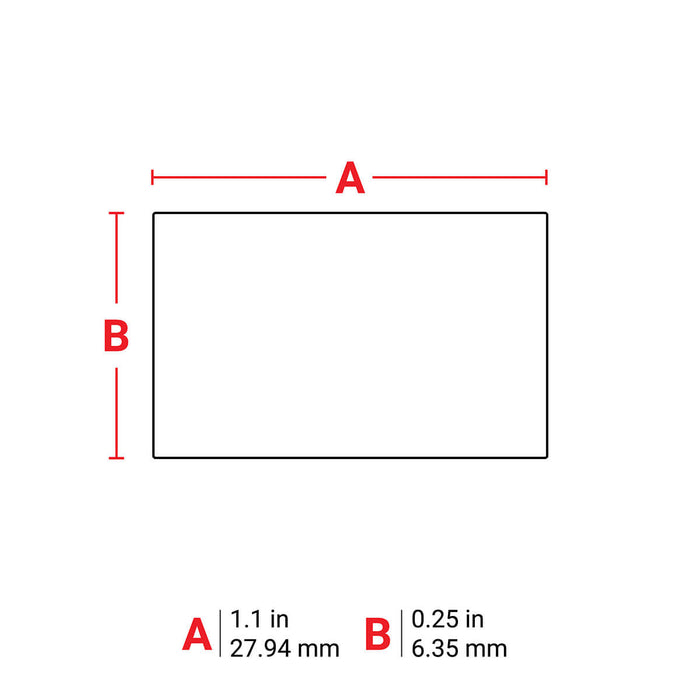 Self-Laminating Vinyl Wrap Around Wire and Cable Labels, All White, for M6 M7 Printers - 0.25" x 1.1"