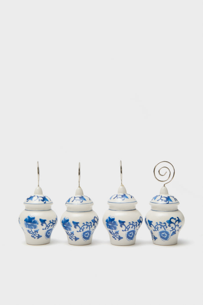 Set of 4 Ginger Jar Placecard Holders in Gift Box