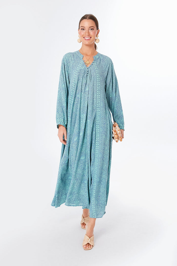 Shangri-La Periwinkle Fiore Maxi Dress