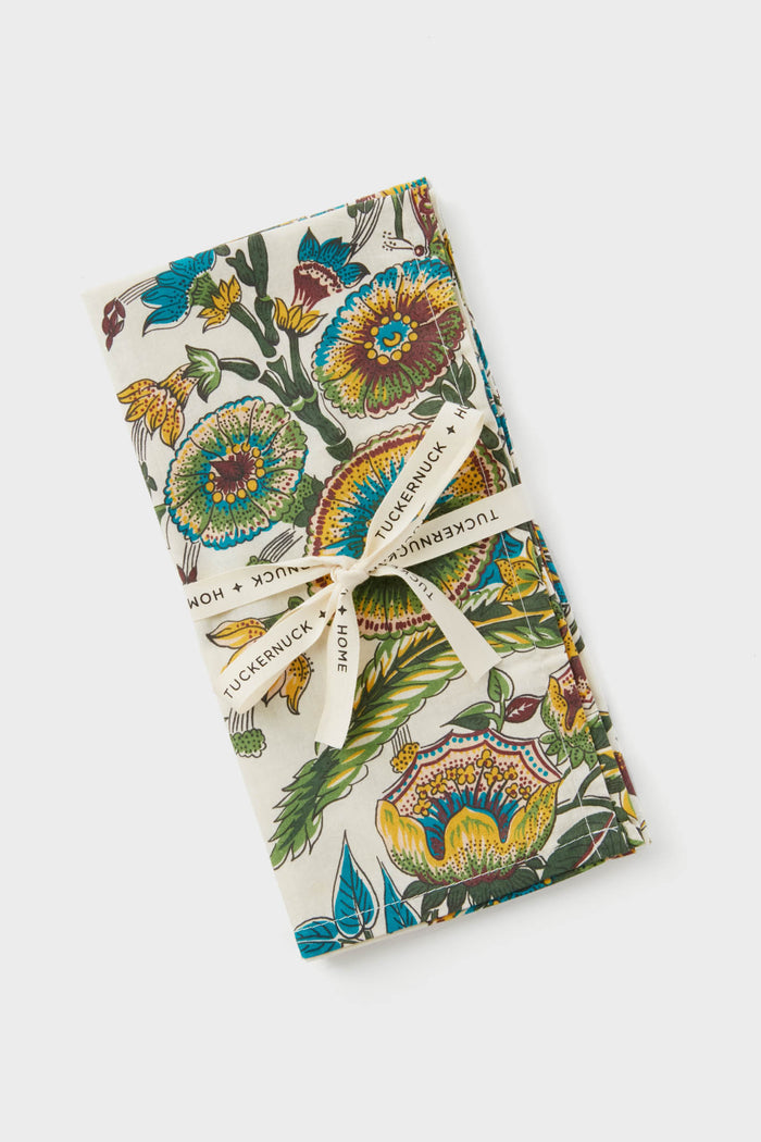 Sharp Floral Printed Napkins Set of 4