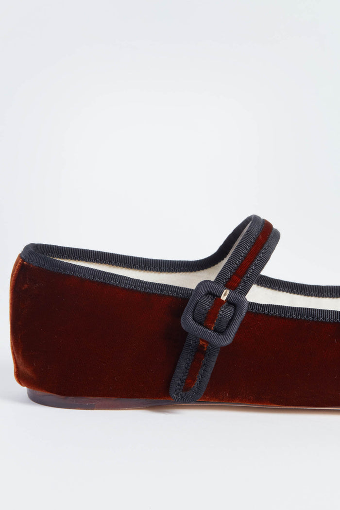 Sienna Velvet Chiara Mary Jane Flats