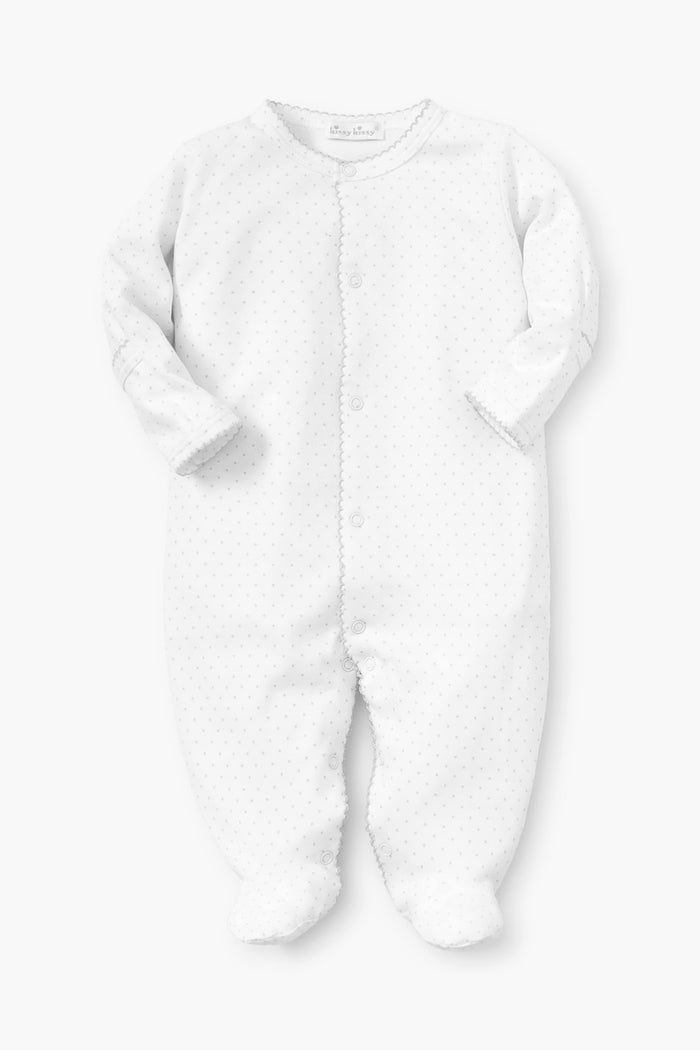 Silver New Kissy Dots Footie