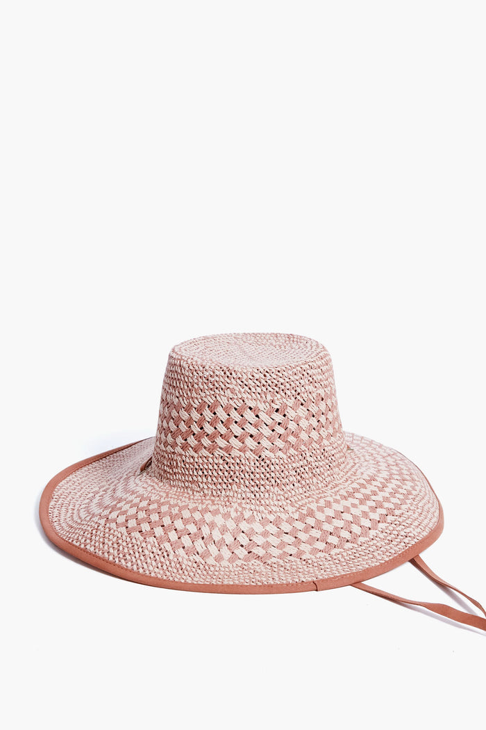 Soft Sunset Brielle Checkered Straw Hat