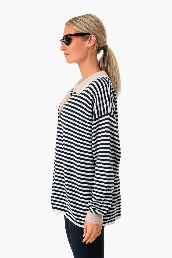 Striped Norfolk Wonder Knit Polo