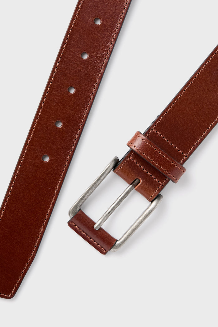 Tan Wyatt 34mm Genuine Leather Casual Jean Belt
