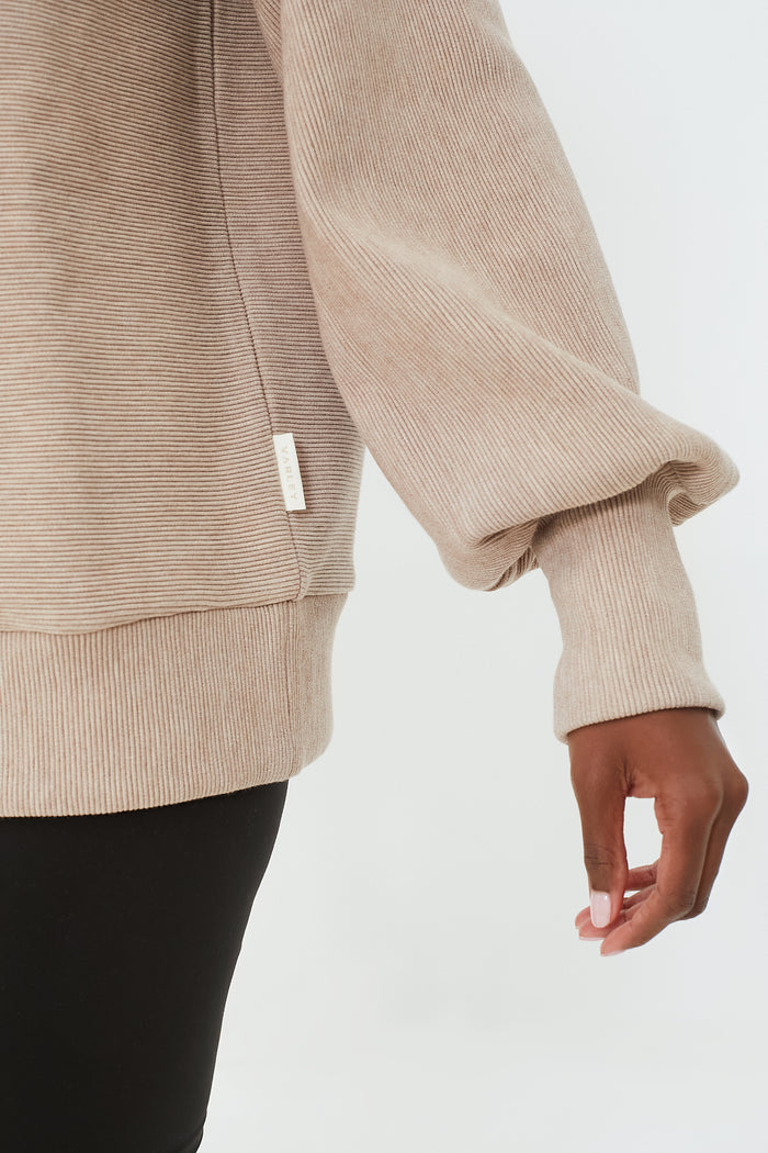 Taupe Marl Vine Half Zip