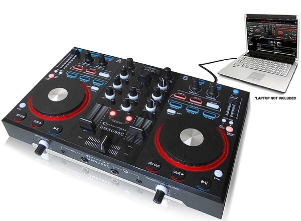 Technical Pro DMXU90C Professional USB DJ Mixer Controller with Audio Interface - Audiofeen