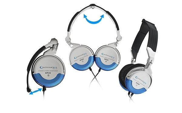 Technical Pro HP20 Foldable Compact Headphones - Audiofeen