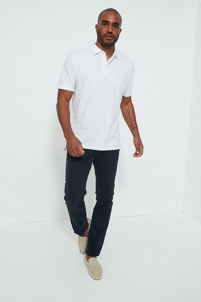 The Graduate in New Navy Sueded Twill (32" Inseam)