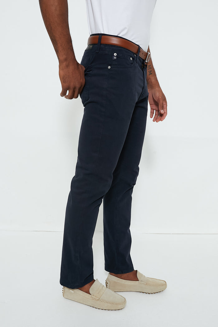 The Graduate in New Navy Sueded Twill (32" Inseam)