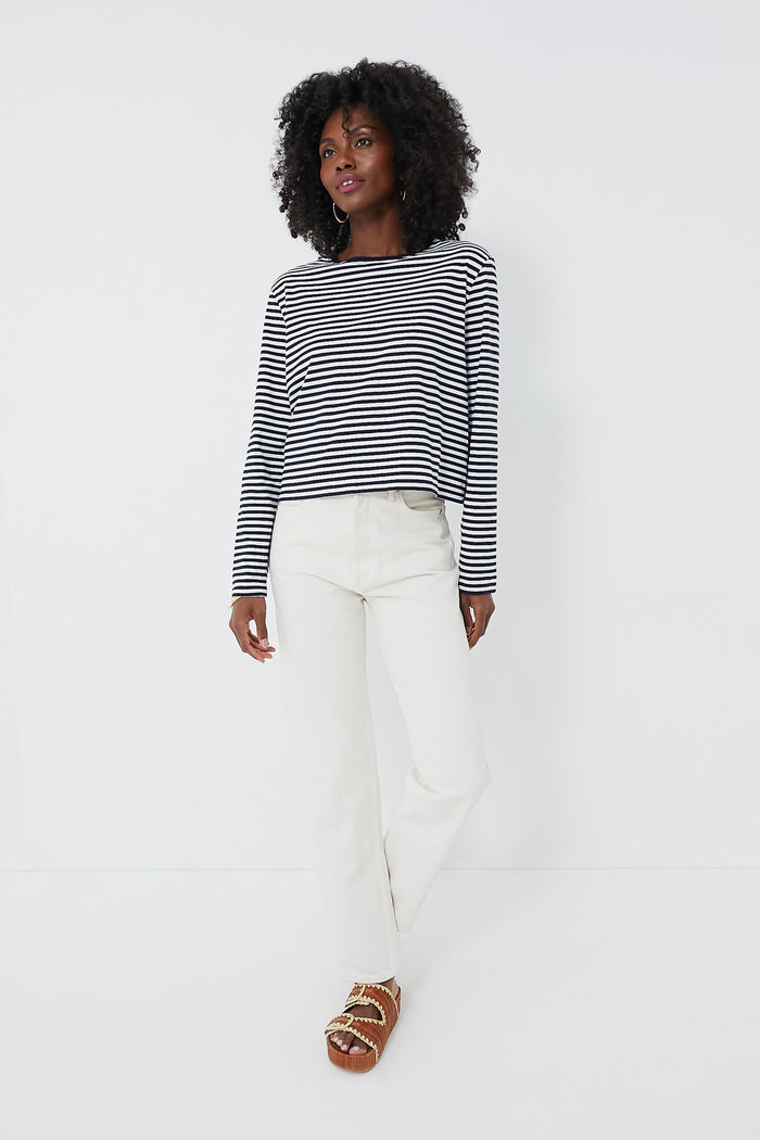 The Navy and White Venice Tee