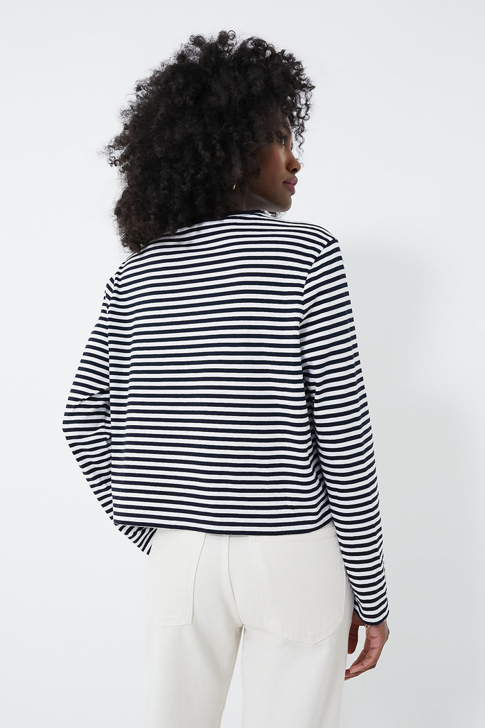 The Navy and White Venice Tee