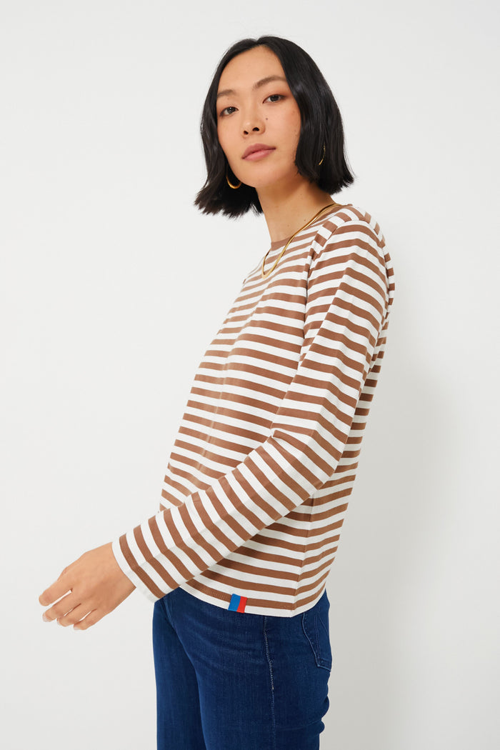 The Walnut and Cream Modern Long Tee