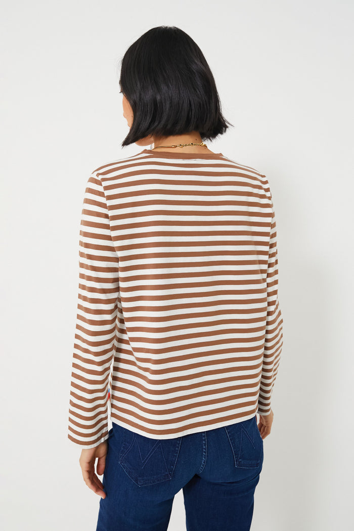 The Walnut and Cream Modern Long Tee