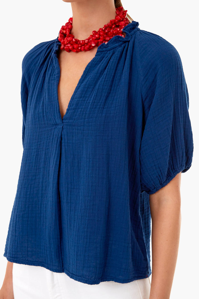Tiara Blue Jules Top
