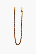 The Tuckernuck Accessories tortoiseshell-patterned chain features gold clasps at each end—perfect as a stylish sunglass holder or mask chain.