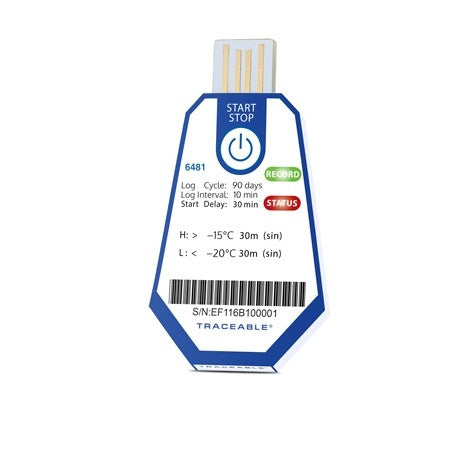 TraceableOne™ Single-Use Datalogging Thermometer (Frozen Transport)