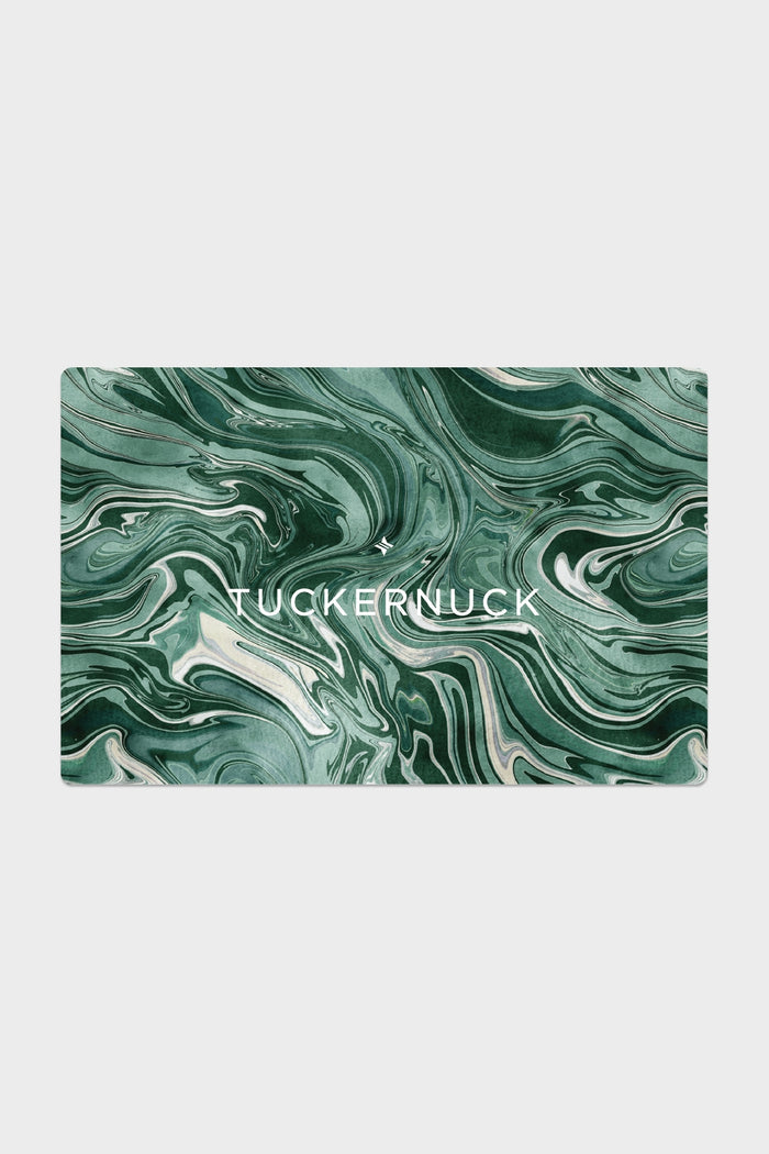 Tuckernuck E-Gift Card featuring a classic green-and-white swirl design, perfect for an effortless, fun, and high-end shopping experience. Ideal for any occasion.
