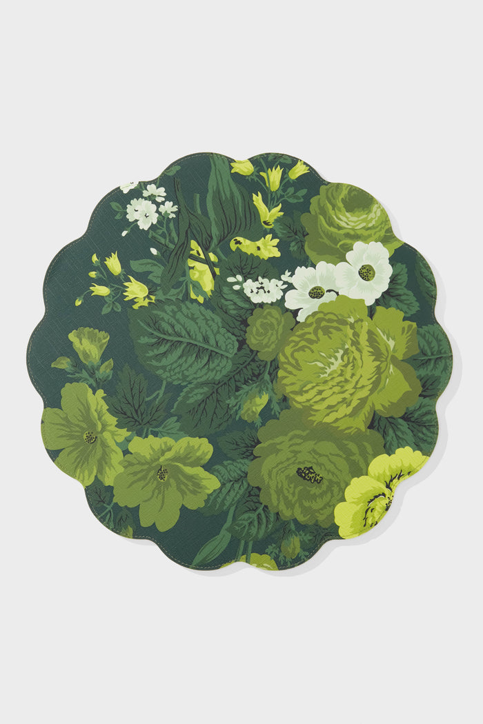 Verdant Floral Reversible Wipeable Placemats Set of 4
