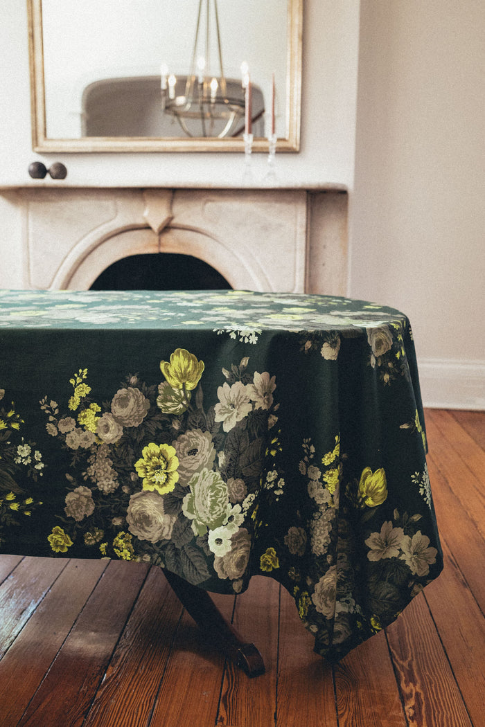Verdant Floral Tablecloth