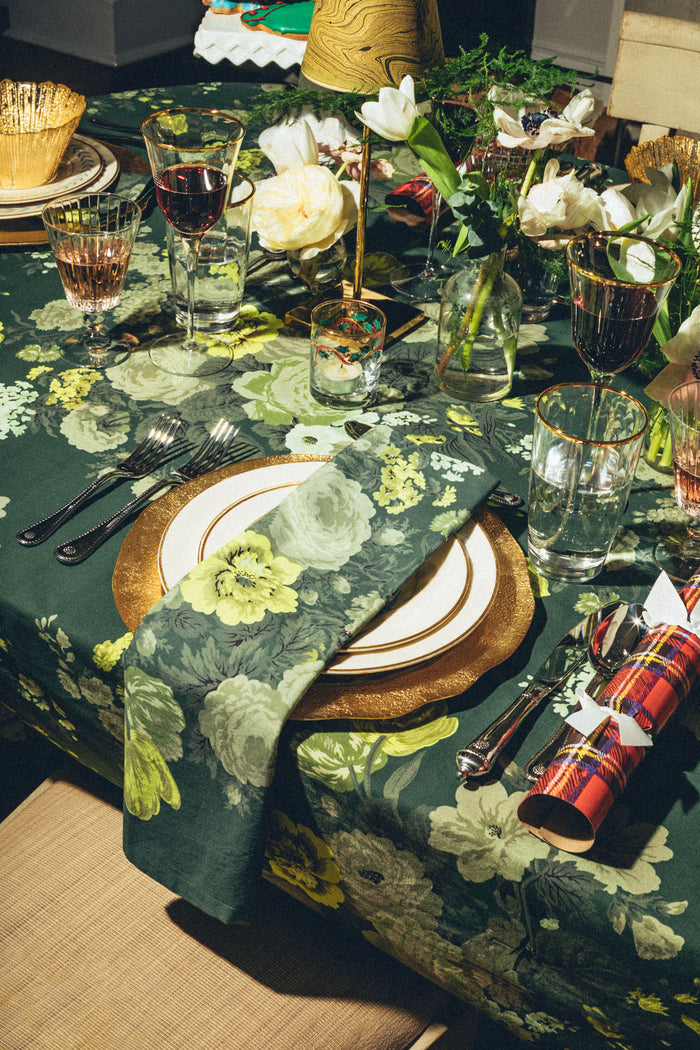Verdant Floral Tablecloth