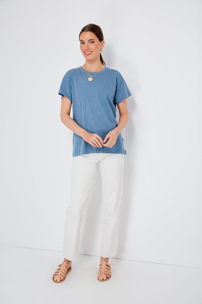 Vintage Cornflower Boxy Crew Tee