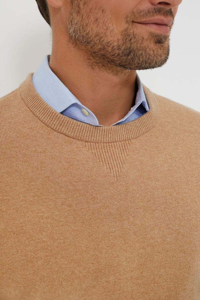 Wheat Heather Jackson Crewneck Sweater