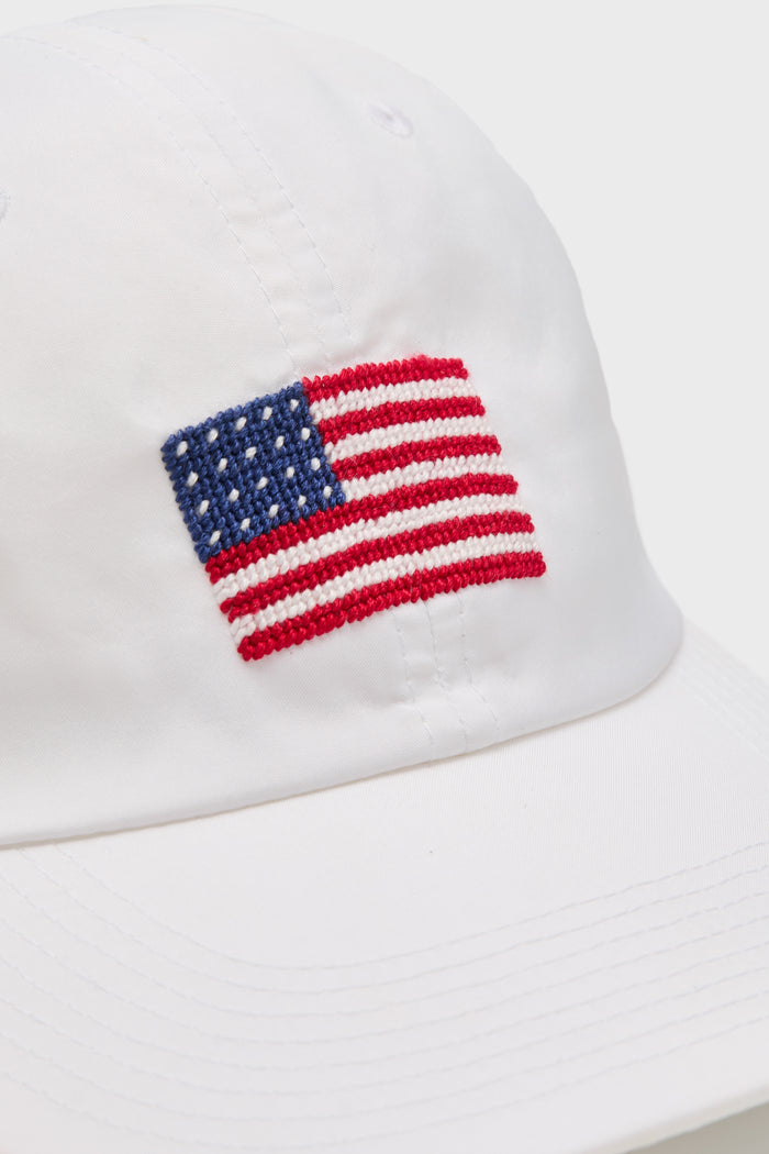 White American Flag Performance Needlepoint Hat